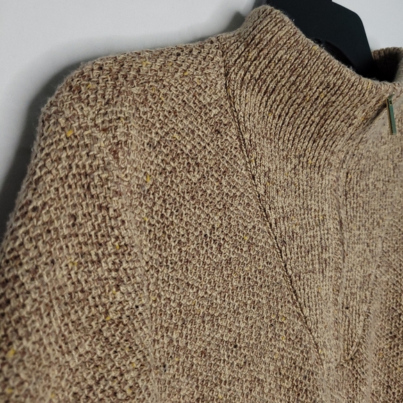 LANDS END Women's 1/4 Zip Pullover Tunic Length Sweater LARGE (14-16) - Picture 4 of 12